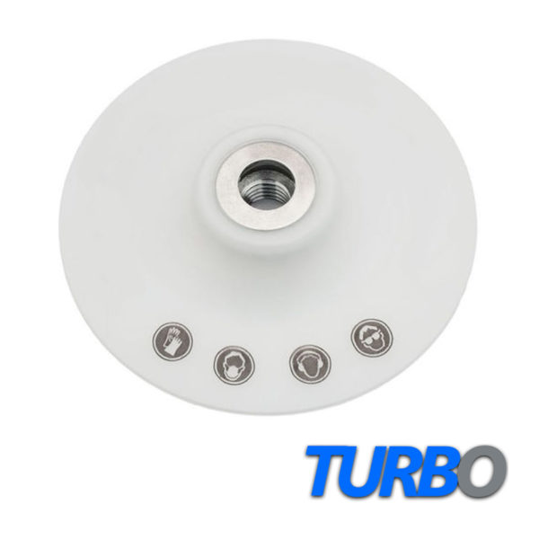 Turbo Medium-Hard White Backing Pads for Angle Grinders