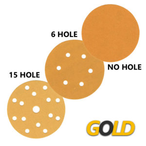 Gold Turbo Sanding Discs 6 (152mm) Dia, Velcro-Backed, 0-6-15 Hole copy