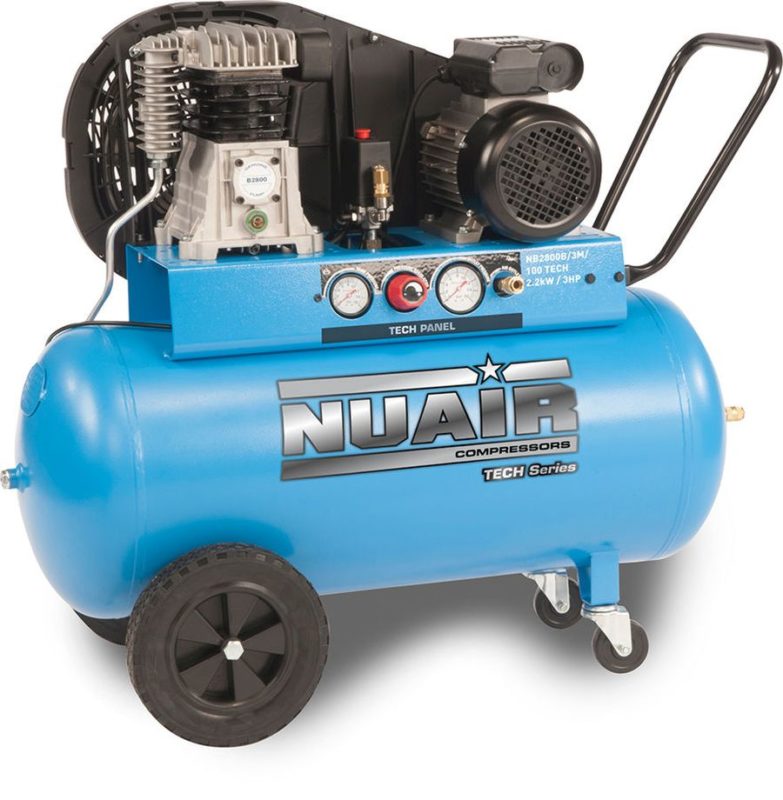 Nuair NB2800B/50/3m Tech Belt Drive Lubricated Air Compressor - SAIC Ltd.