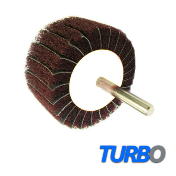 Turbo Interleaved Spindle-Mounted Flap Wheels, 10/Pack
