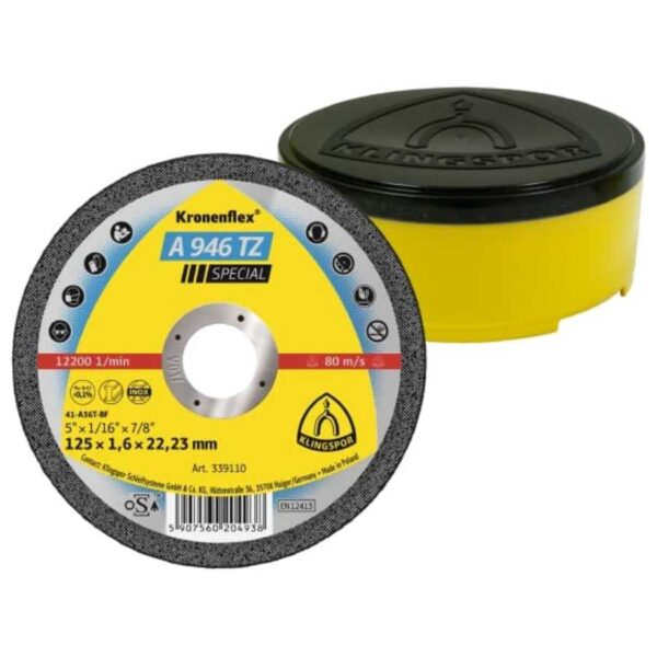 Klingspor A 946 TZ SPECIAL Kronenflex Cutting-Off Discs, 25/Pack