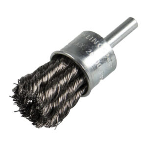 BPS 600 Z End Brush with Shaft, Knotted Wire STEEL