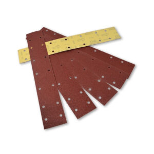 SAITAC B-VEL A-E Aluminium Oxide Paper Hook & Loop Sanding Strips 70x420mm 14 Holes