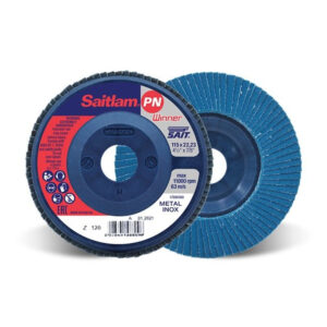 SAITLAM-PN Z Zirconia Flat Polymer Backed Flap Discs 115x22mm
