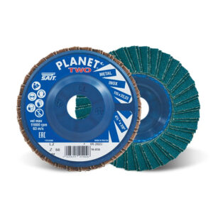 PLANET-TWO Zirconia Plastic-Backed Flat Flap Discs