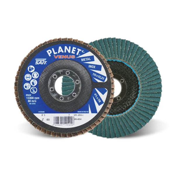 PLANET-VENUS Zirconia Fibreglass-Backed Flat Flap Discs