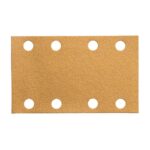 Gold Aluminium Oxide Sanding Sheets 81x133mm 8 Holes