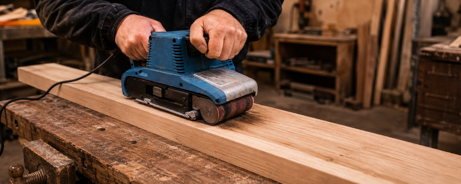 Sanding belt burning material and creating heat marks