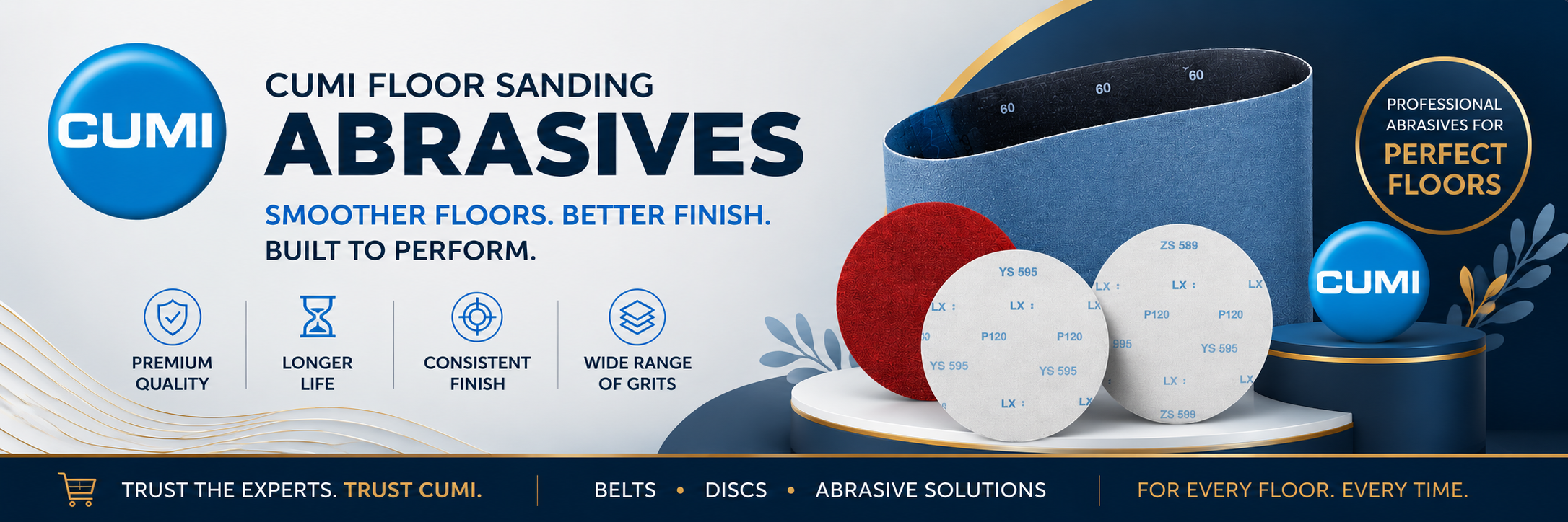 CUMI Floor Sanding Abrasives Banner