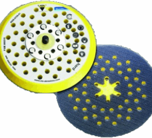 CLEARANCE – Turbo Multi-Hole Velcro Backing Pad for Random Orbital Sanders, 6″ (152mm) Dia, 5/16″ Thread