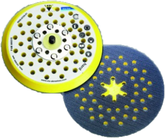 CLEARANCE – Turbo Multi-Hole Velcro Backing Pad for Random Orbital Sanders, 6″ (152mm) Dia, 5/16″ Thread