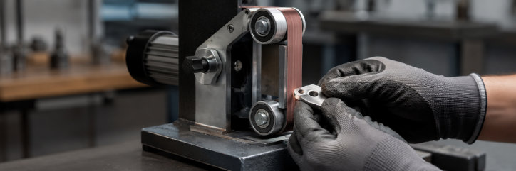 Small component against a narrow belt