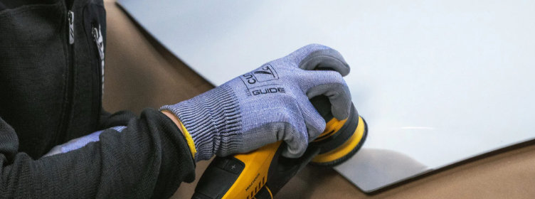 Surface-preparation-on-car-panel-with-polisher