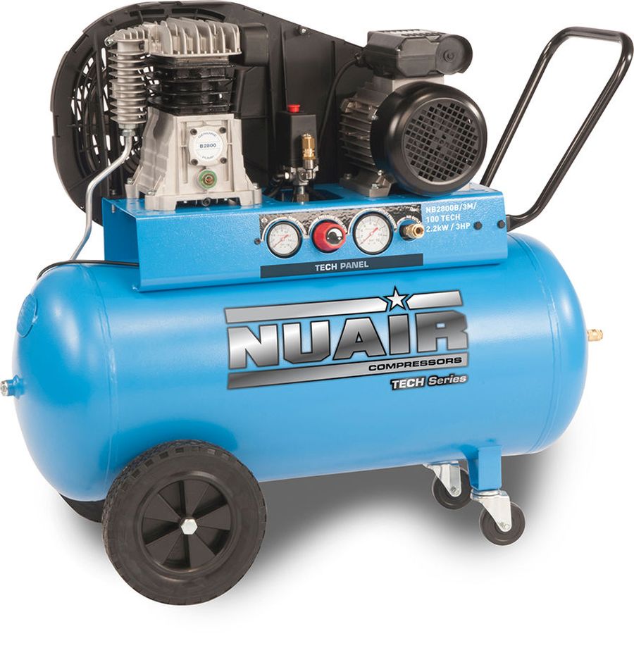 Nuair NB2800B/200/3m Tech Belt Drive Lubricated Air Compressor