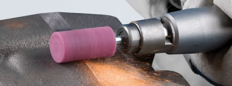 Deburring-a-small-metal-component-with-a-rotary-tool