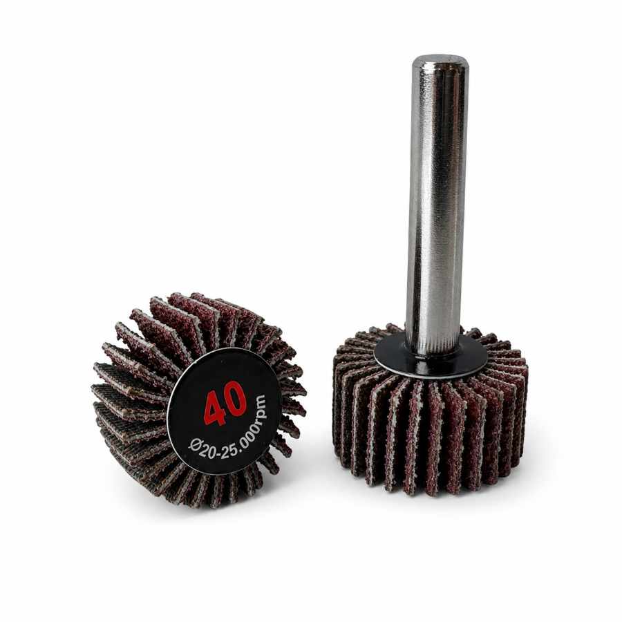 Rosver Aluminium Oxide Abrasive Spindle-Mounted Flap Wheels, 25/Pack